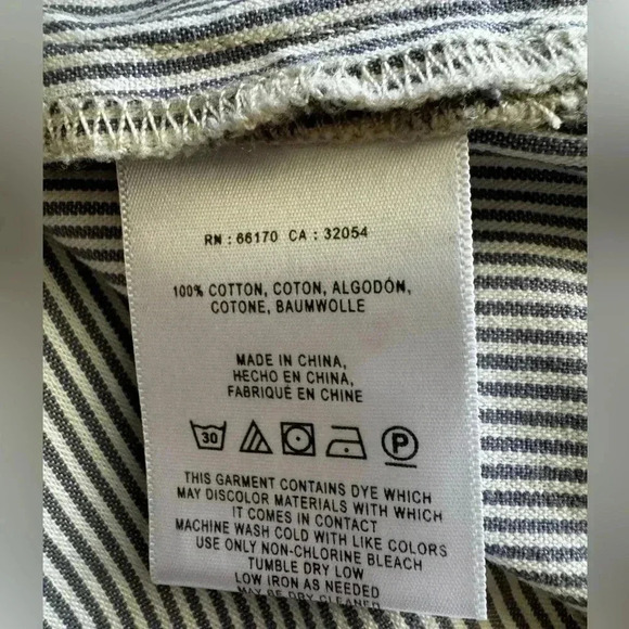 Anthropologie Pilcro & The Letterpress Blue White Pinstripe Mini Skirt Size 8 - Picture 11 of 16